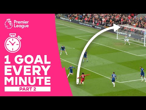 1 AMAZING goal scored from EVERY MINUTE | Premier League | Part 2