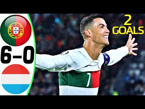 Portugal vs Luxembourg 6-0 – All Goals and Highlights – 2023 🤯 Ronaldo 2 Goals
