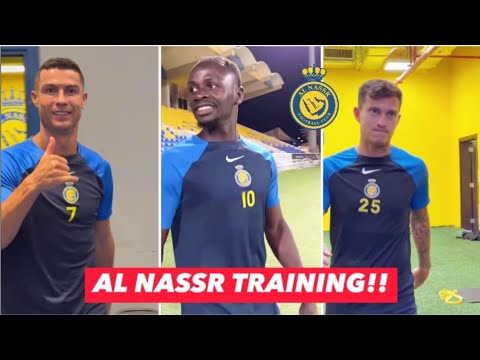 Cristiano Ronaldo,Sadio Mané,Laporte Al Nassr Training for Saudi League!!🇵🇹⚽💙