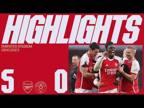 HIGHLIGHTS | Arsenal vs Sheffield United (5-0) | Nketiah grabs a hat-trick & Tomiyasu’s first goal!