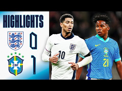 England 0-1 Brazil | Endrick Scores Late Winner | Highlights