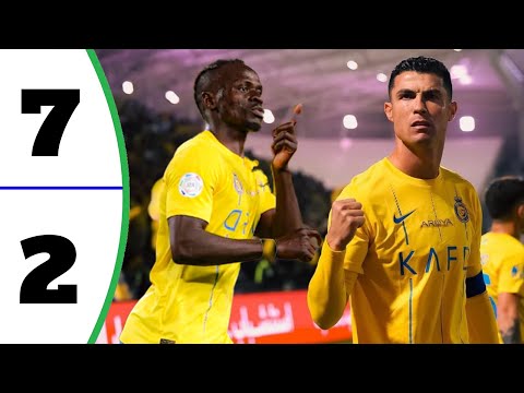 Ronaldo Non Stop – AlNassr vs AlRaad 7-2 – Sadio Mane Goals – All Goals & Highlights 2024